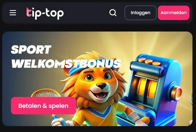 Bonusaanbod van TipTop zoals het op een telefoon wordt getoond